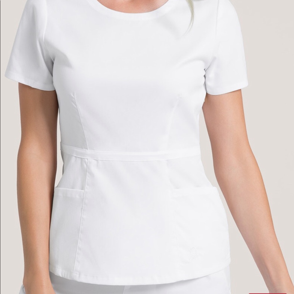 New Jaanuu Peplum Uniform Scrub Top
